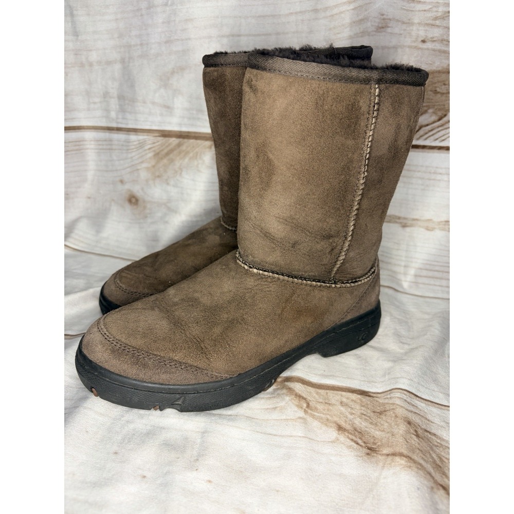 UGG Australia Ultimate Short 5275 Brown Sheepskin Boots Women's US 7 Suede
